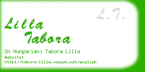 lilla tabora business card